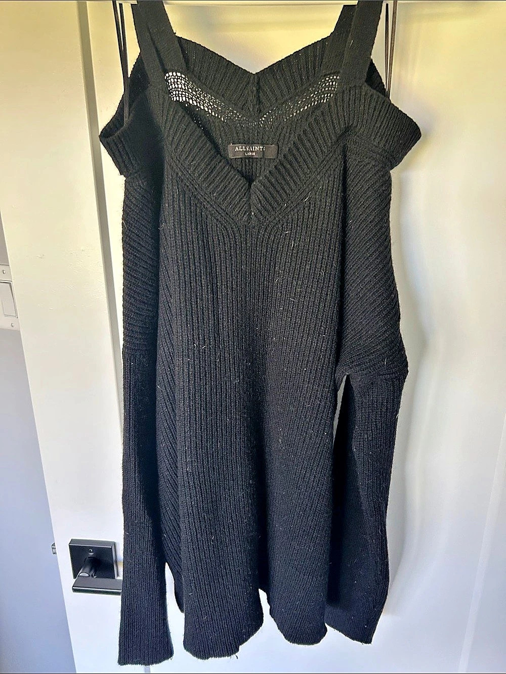 ALISANTI Black Knit Sweater Size Large